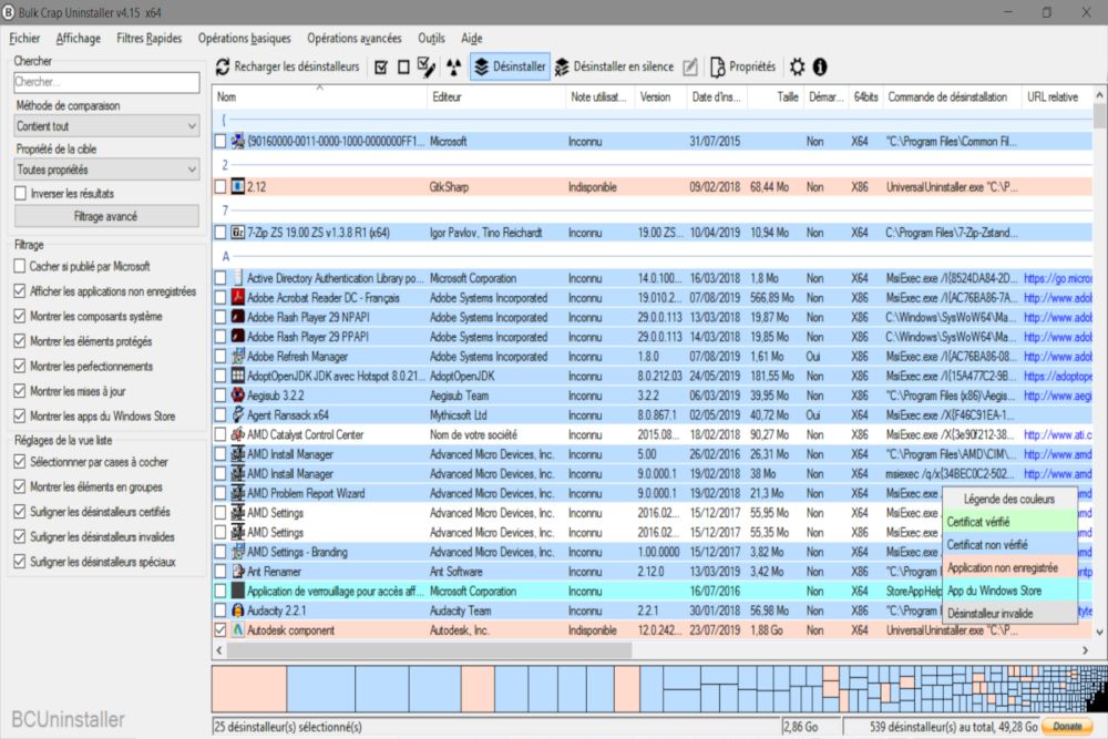 BCUninstaller, l'un des meilleurs désinstalleurs d'applications Windows